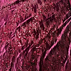 1 Yard Velvet Two Size Sequin on Mechanical Stretch Fabric 54 Inches Width