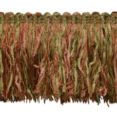 5 yards of 3" Chenille Cut Fringe Trim | 5 yard cut Rust Multi