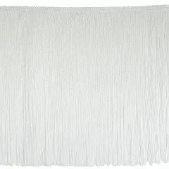 5 yards of 10" Chainette Fringe Trim | 5 yard cut White