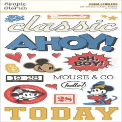 Say Cheese Classic Mouse Foam Stickers-44/Pkg