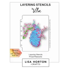 Lisa Horton Crafts Layering Stencils-Proud Peacocks