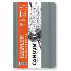 Canson Graduate Sketch & Notes Hardcover Book Grey 5.5"x8.5"-92 sheets