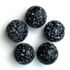 PORCUPINE Black/White Confetti Glass Marbles 25mm (1 inch) SHOOTER Taw Lot