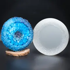 Handmade Crystal Edge Round Silicone Mold