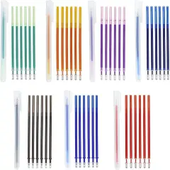 7-Color Heat Erasable Fabric Markers with 42 Refills - 0.5mm Tip (49 PCS)