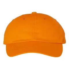 Valucap&reg; Adult Bio Washed Classic Dad Hat Neon Orange