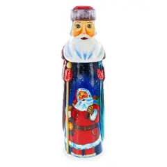 Hand Carved Ukrainian Santa with Lantern Solid Wooden Figurine 11 Inches