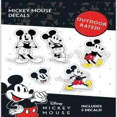Set of 5 Mickey Mouse Stickers for Kids and Adults-Disney Classic Mickey Mouse Decals