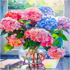 Diamond Art Kits for Adults, Flowers Diamond Painting Kits, Dot Art for Adults, for Gifts and Home Interior Decor 12x16 Inch