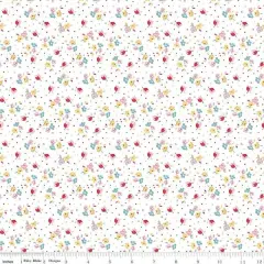 Calico Sweet Rose in White (c16653-white) | Simple Pleasures | American Jane | Riley Blake