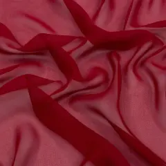 1 Yard Chili Pepper Silk Chiffon Premium Solid Sheer Lightweight Fabric 44 Inch Width