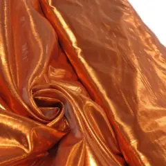 1 Yard Rust Nylon Metallic Tissue Lame Fabric 60 Inches Wide Rich