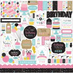 Echo Park Magical Birthday Girl 12x12 Element Stickers