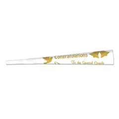 100 Pack Bulk Wedding/Anniversary Trumpets white with gold print