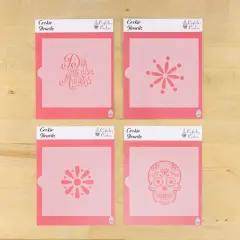 Sugar Skull 4 Piece Cookie Stencil Bundle
