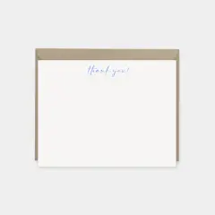 Blue Script Note Cards