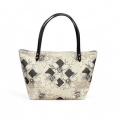 Crosscut Sewing Co.&reg; Market Tote Bag Sewing Project Kit for Beginners with Fabric, Instructions and Video Diamod floral