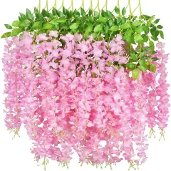 12 Pieces/Each 45 inch / 3.7 ft Wisteria Artificial Flower