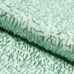 1 Yard Dazzle Beaded Stretch Mesh Fabric 36" x 60/61" Length by Width Sage