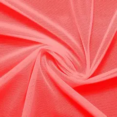 1 Yard Power Mesh Fabric Neon Collection 36" x 60" Length by Width Coral