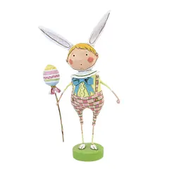 Lori Mitchell 12.0 Inch Hippity Hoppity Easter Figurine , Lightweight Spring Decor Easter Bunny Costume Pink
