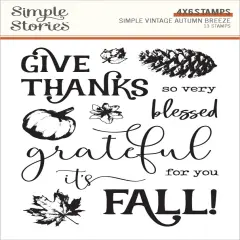 Simple Stories Photopolymer Stamps-Simple Vintage Autumn Breeze