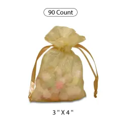 Compact Crystallized Organza Bag 3" x 4"