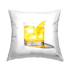 Minimal Cocktail Glass Design by RB Throw Pillow 