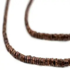 The Bead Chest Faceted Antiqued Copper Triangle Heishi Beads (2.5mm)