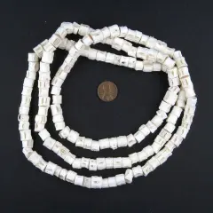 The Bead Chest Fish Vertebrae Beads - Full Strand of Recycled African Bone Beads (8-12mm)