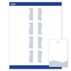 Avery Printable Rectangle Tags with Sure Feed Technology, Pre-Printed Colorful Design, Matte White, 2" x 3", Laser & Inkjet Compatible, 80 Total, Great for Branding, Marketing, and Events