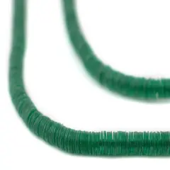 The Bead Chest Translucent Green Vinyl Phono Record Beads (4mm)