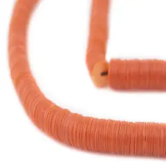 The Bead Chest Translucent Orange Vinyl Phono Record Beads (8mm)