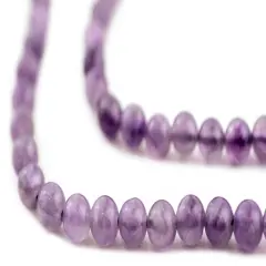 The Bead Chest Cloudy Round Amethyst Beads 6mm Purple Gemstone 16 Inch Strand