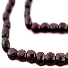 The Bead Chest Oval Nugget Garnet Beads (8mm)