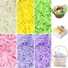 11OZ (310g) Easter Grass Recyclable Paper Shred Pastel Multicolor for Gift Wrapping