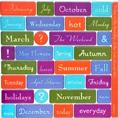 Marianne Richmond Seasonal Words & Phrases 12x12 Chipboard Embellishments