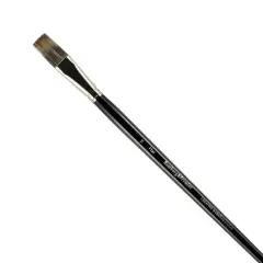 Creative Mark Hamburg Premiere Professional Oil Painting Brushes - Flat #16 Oil Paint Brush - Handmade in Germany, Natural & Synthetic Hair Blend, Long Triple-Lacquered Birch Handle