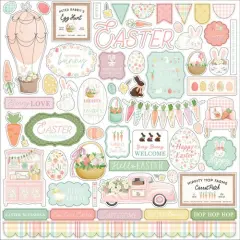 Carta Bella Here Comes Easter 12x12 Element Stickers