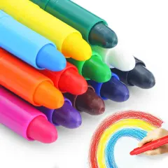 12 Colors Tempera Paint Sticks,Solid Tempera Paint for Kids, Washable Paint, Quick-Drying, No Mess Paint Sticks for Kids and Toddlers