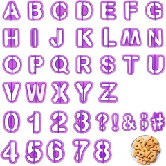Plastic Alphabet Cookie Cutter Set 40 Piece