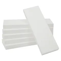 6 Pack White Foam Sheets 1 Inch Thick, Polystyrene Rectangle Blocks for DIY Crafts, Art Supplies, Packing (12x4 Inches)