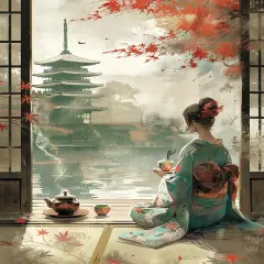 Paint by Numbers for Adults Beginners Home Acrylic Paint by Numbers Kits for Kids on Canvas 16x20 inch, Japanese Tea