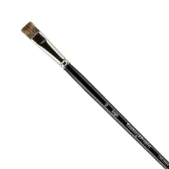 Creative Mark Hamburg Premiere Professional Oil Painting Brushes - Bright #10 Oil Paint Brush - Handmade in Germany, Natural & Synthetic Hair Blend, Long Triple-Lacquered Birch Handle