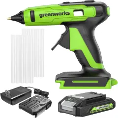 24V Cordless Glue Gun,2.0Ah Battery & Charger Included -1.5min Fast Heating,LED, Drip-free nozzle, 90 min Runtime, Auto off for DIY, Arts, Crafts, Home Decoration