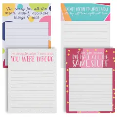 4 Pack Funny Notepads for Coworkers Gifts, To Do Task Lists for Sarcastic Humor Office Supplies, 50 Lined Sheets per Snarky Pad (4 x 5 In) Multicolor