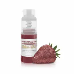 Bakell - Christmas Red Tinker Dust Edible Glitter (4g, 1x Spray Pump) for Food, Desserts, and Beverages!
