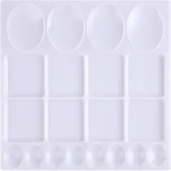 6 Pack 20-Well Palette Watercolor Paint Tray Palettes for Oil, Watercolor and Acrylic Paints