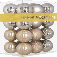 Champagne Gold 1.6" Small Christmas Balls