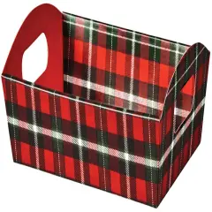 Pack/6: Christmas Plaid Presentation Trays - 11-1/4 x 7-1/2 x 2-1/2"